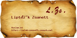 Lipták Zsanett névjegykártya