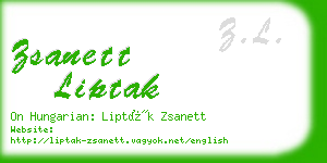 zsanett liptak business card